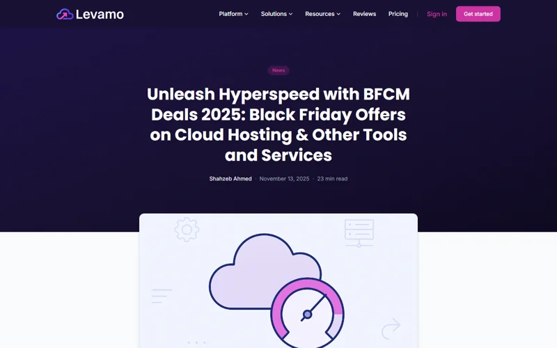 Levamo Black Friday deal: 3 months free on annual plans
