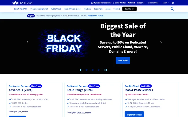 OVHcloud Black Friday deal: Up to 50% off dedicated servers, cloud and domains