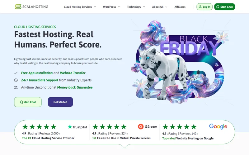 ScalaHosting Black Friday deal: Up to 80% off managed cloud VPS, 88% off shared
