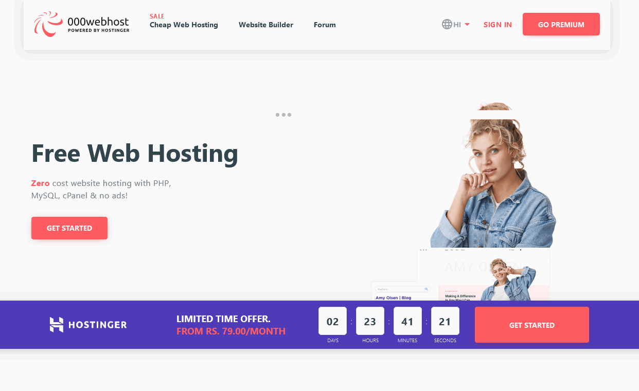 Free Web Hosting with PHP, MySQL and cPanel, No Ads