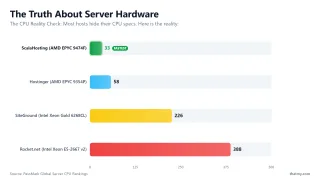 The Truth About Server Hardware — The CPU Reality Check: Most hosts hide their CPU specs. Here is the reality: