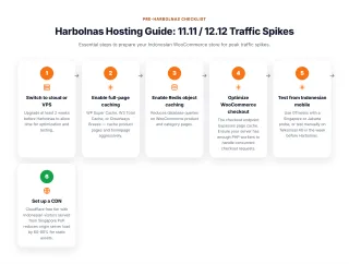 Harbolnas Hosting Guide: 11.11 / 12.12 Traffic Spikes — Essential steps to prepare your Indonesian WooCommerce store for peak traffic spikes.
