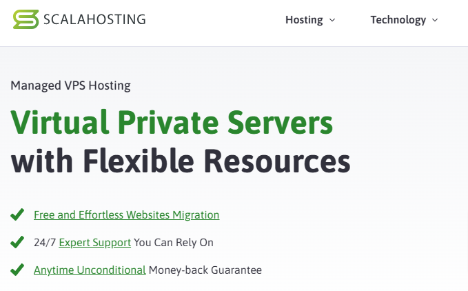 Scala Hosting web hosting