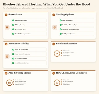ChemiCloud vs Bluehost: 95ms vs 320ms TTFB, 99.98% vs 99.91% uptime (our tests)