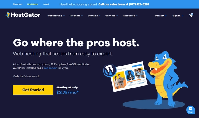 HostGator Homepage