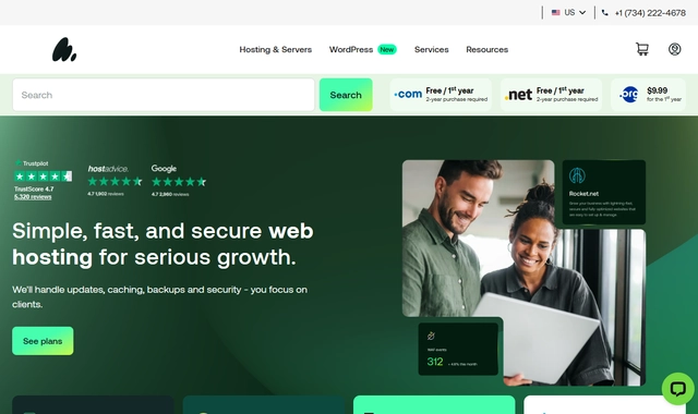 Hosting.com Homepage