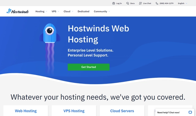 Hostwinds Homepage
