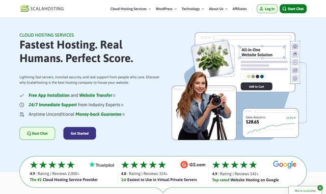 ScalaHosting Homepage