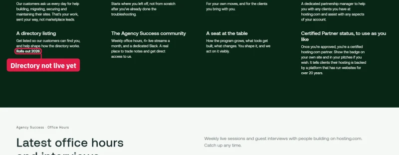 hosting.com agency programme: directory listing that rolls out in 2026
