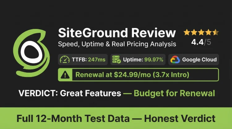 SiteGround Review 2026: Speed, Uptime & Pricing Analysis