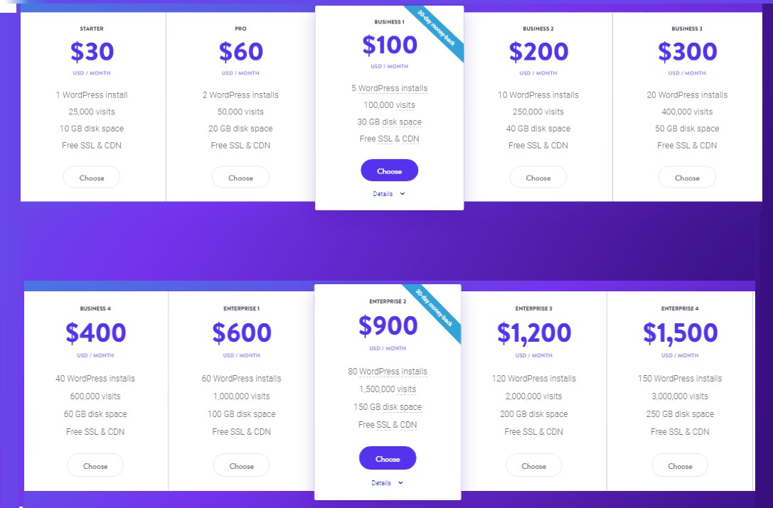 kinsta-hosting-plans