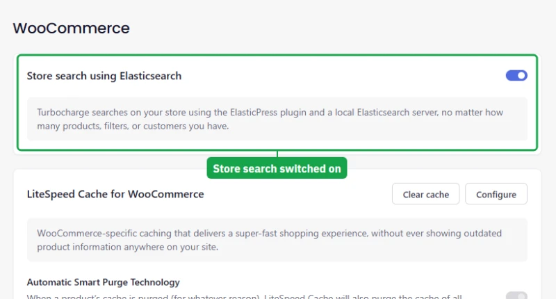 Levamo Performance WooCommerce page with Store search using Elasticsearch switched on